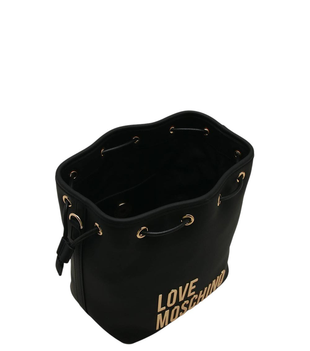 Black Logo Mini Bucket Bag 3