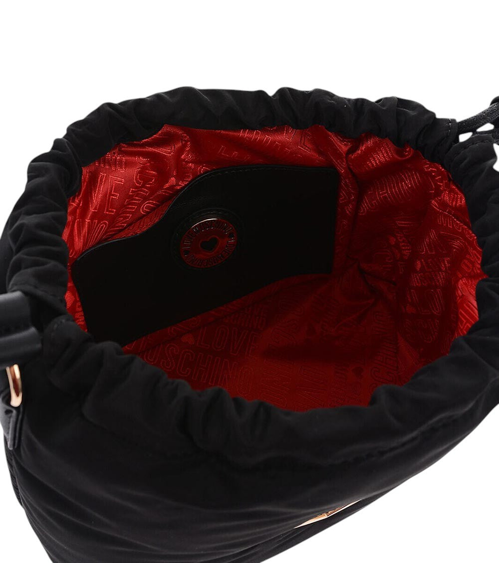 Black Logo Plaque Mini Bucket Bag 3