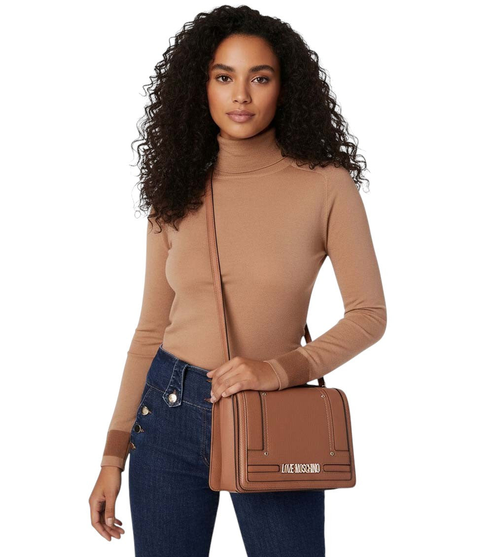 Brown Logo Medium Crossbody Bag 5