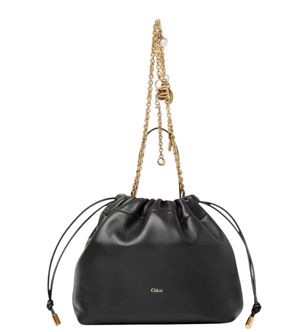 Black Logo Icons Small Shoulder Bag 1