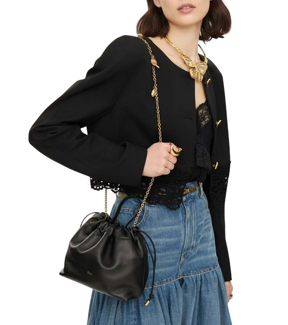 Black Logo Icons Small Shoulder Bag 4