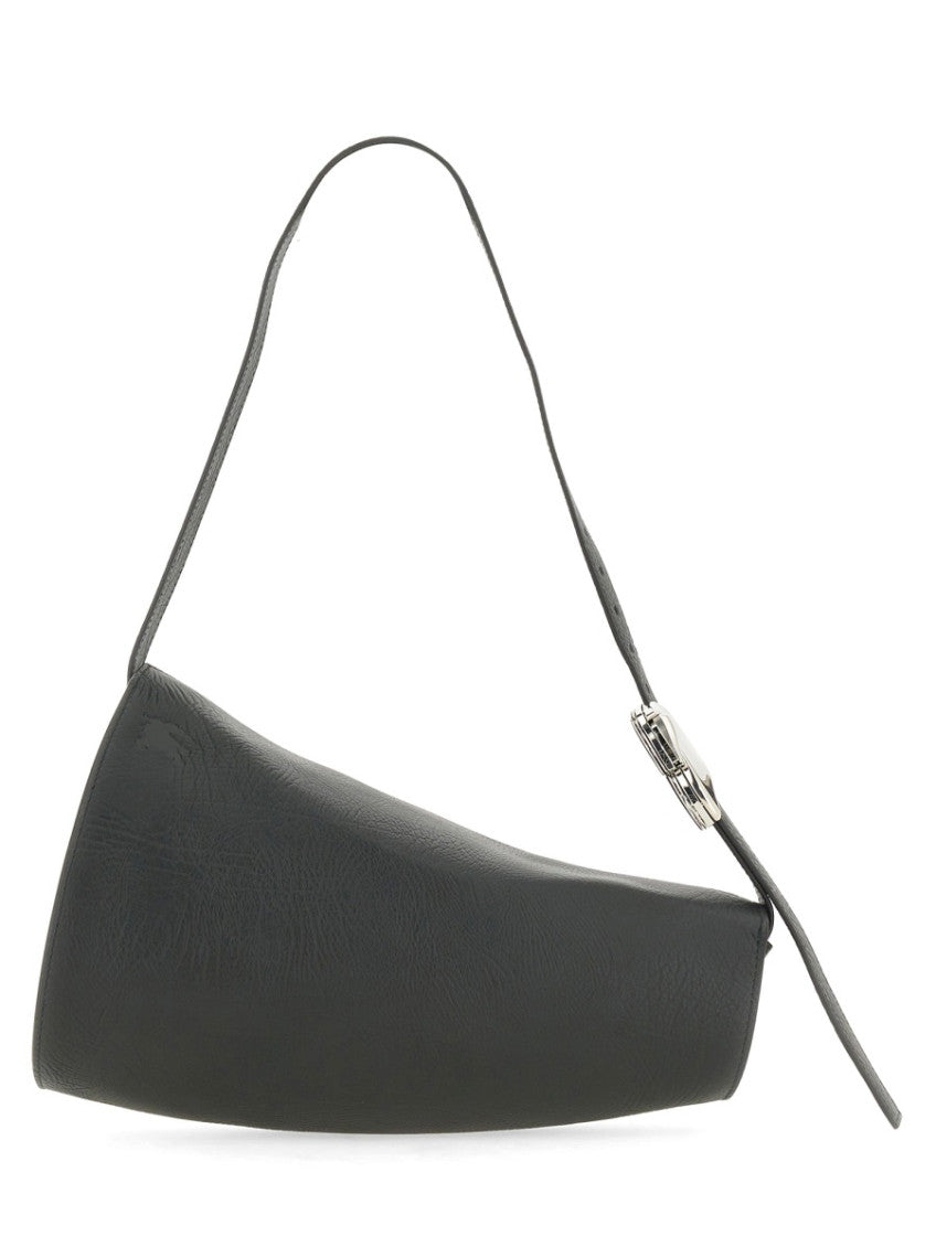 Black Textured Large Shoulder Bag 2