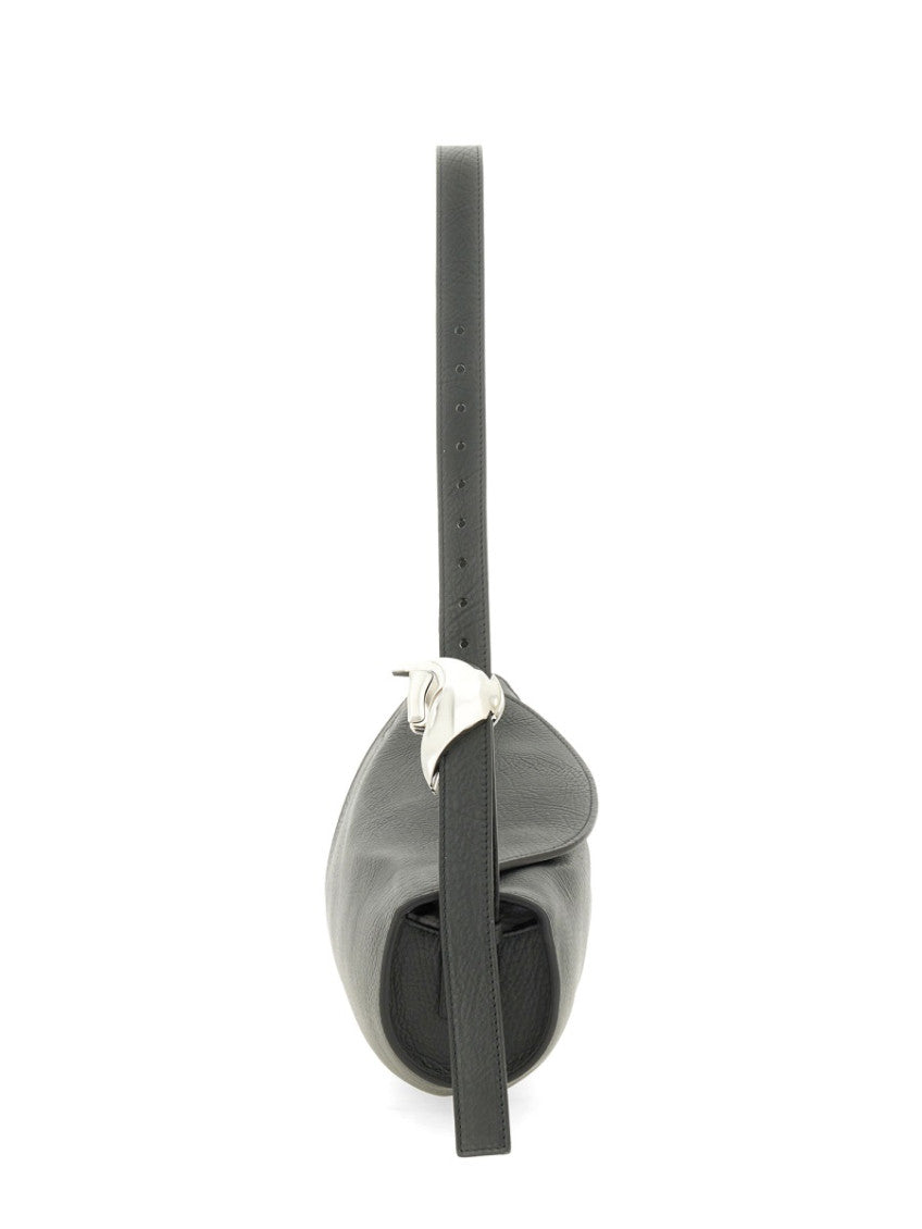 Black Textured Large Shoulder Bag 3