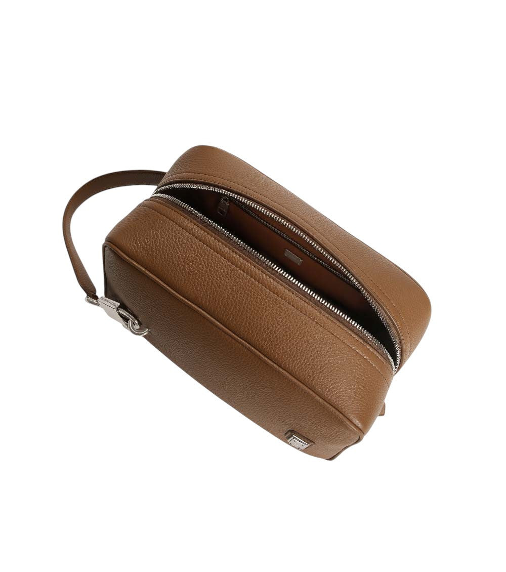 Brown Padlock Medium Clutch 4