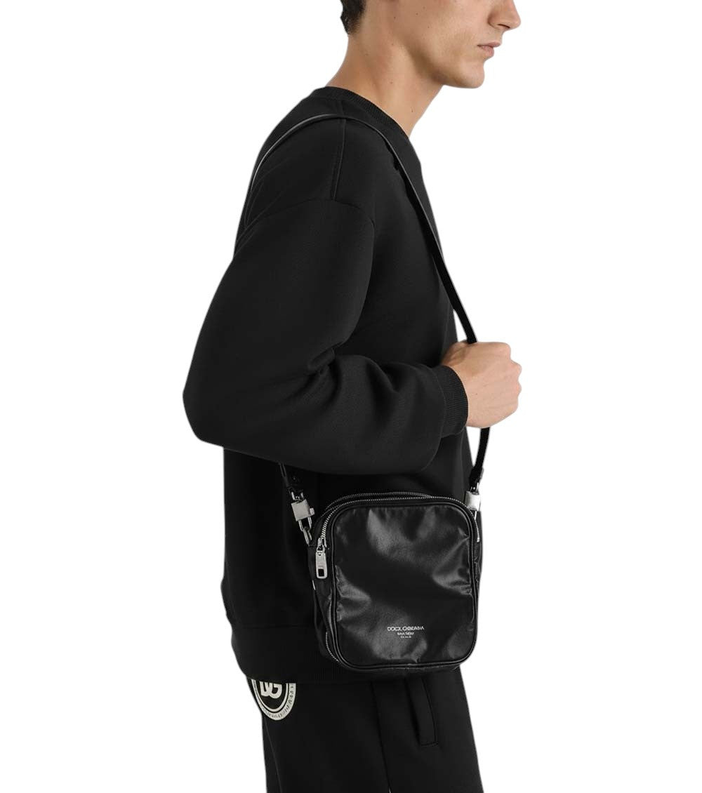 Black Logo Large Crossbody Bag 6