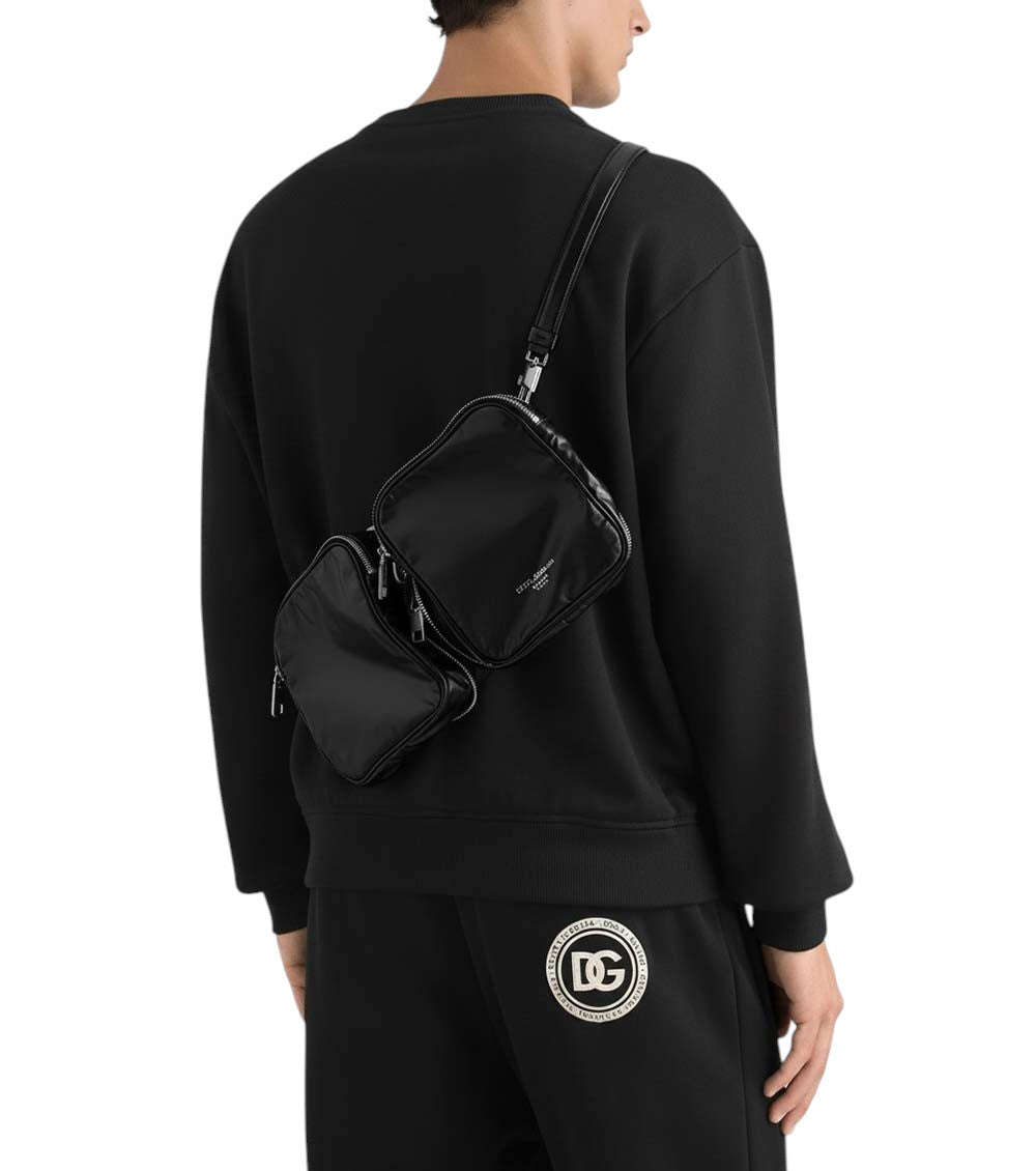 Black Logo Large Crossbody Bag 7