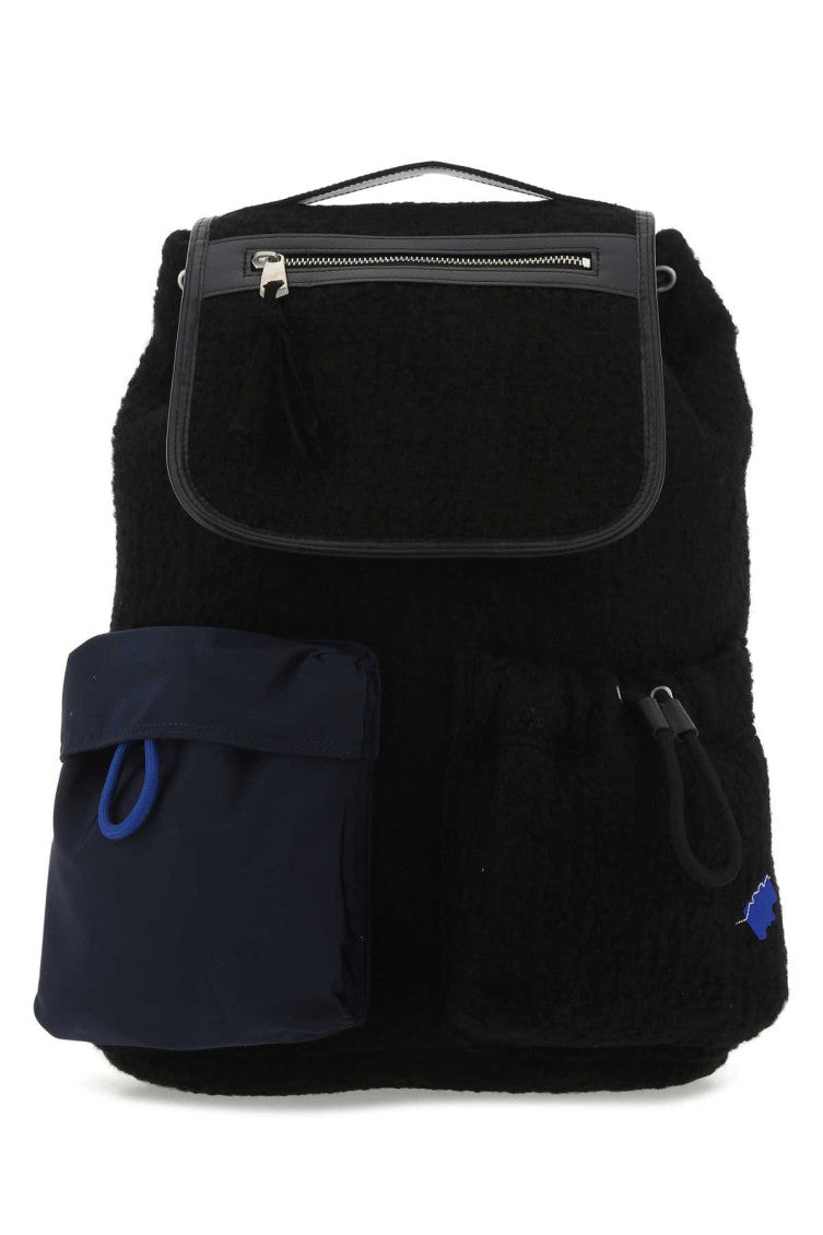 Black boucle backpack  1