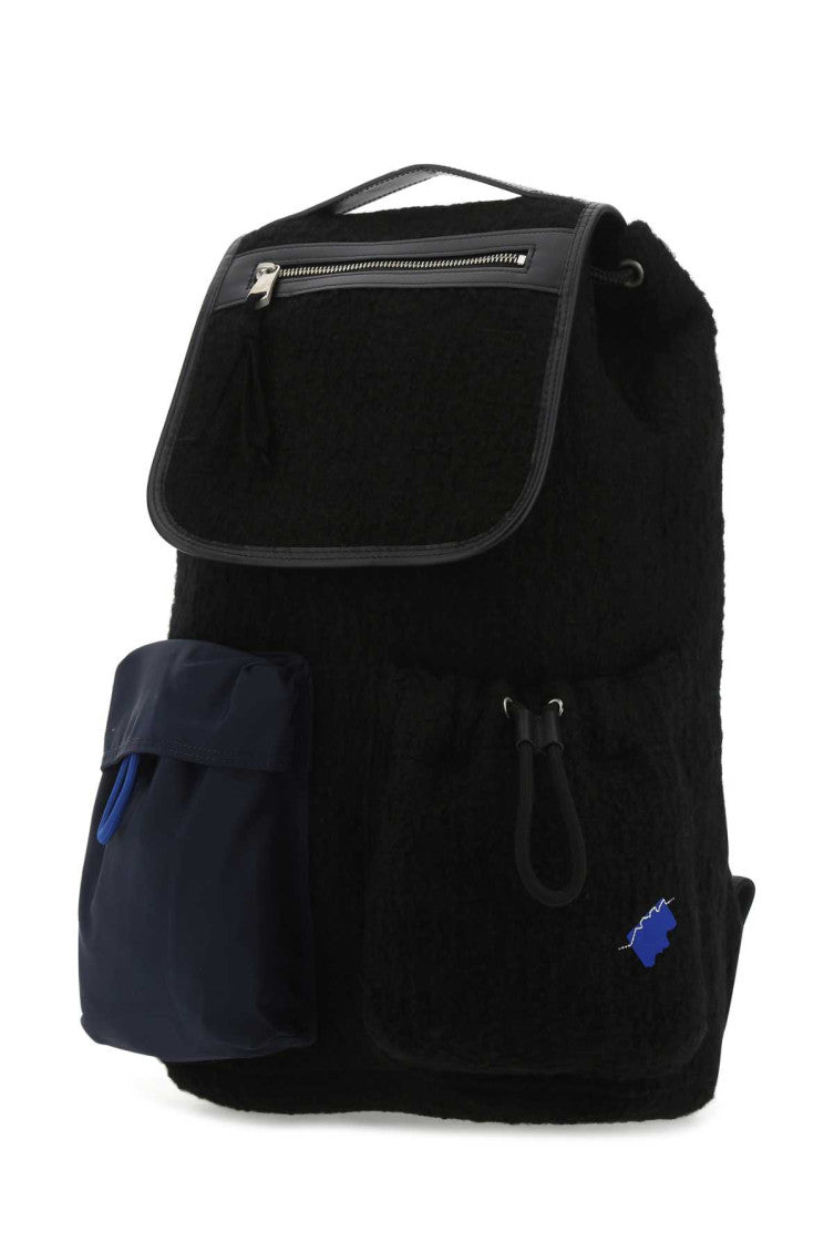 Black boucle backpack  2