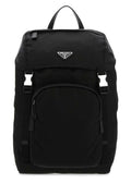 Black triangle-logo backpack 1