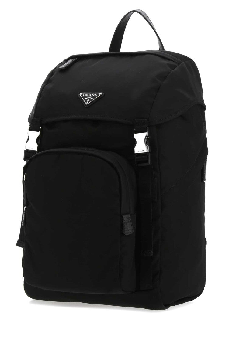 Black triangle-logo backpack 2