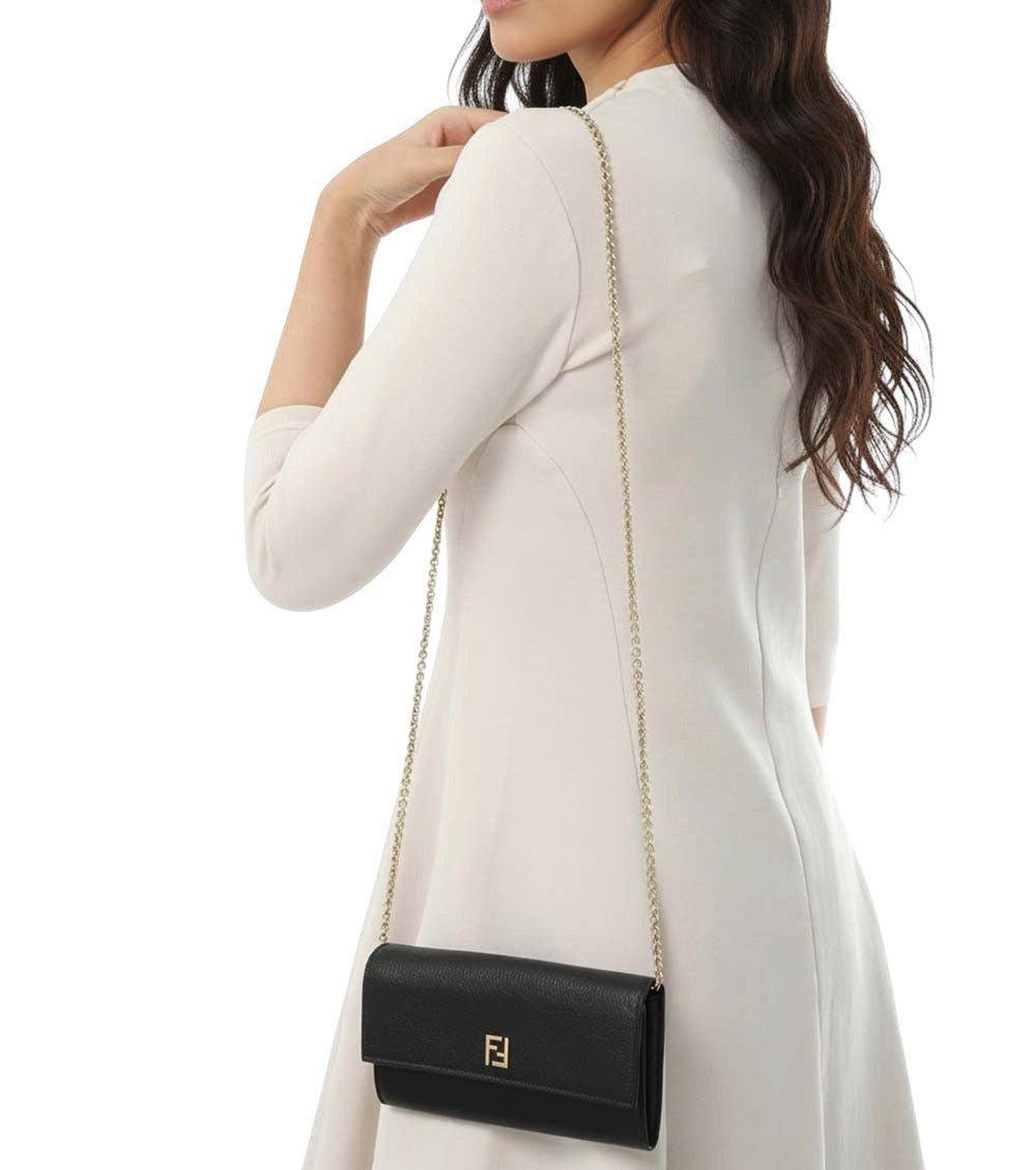 Black FF Continental Mini Crossbody Bag 5