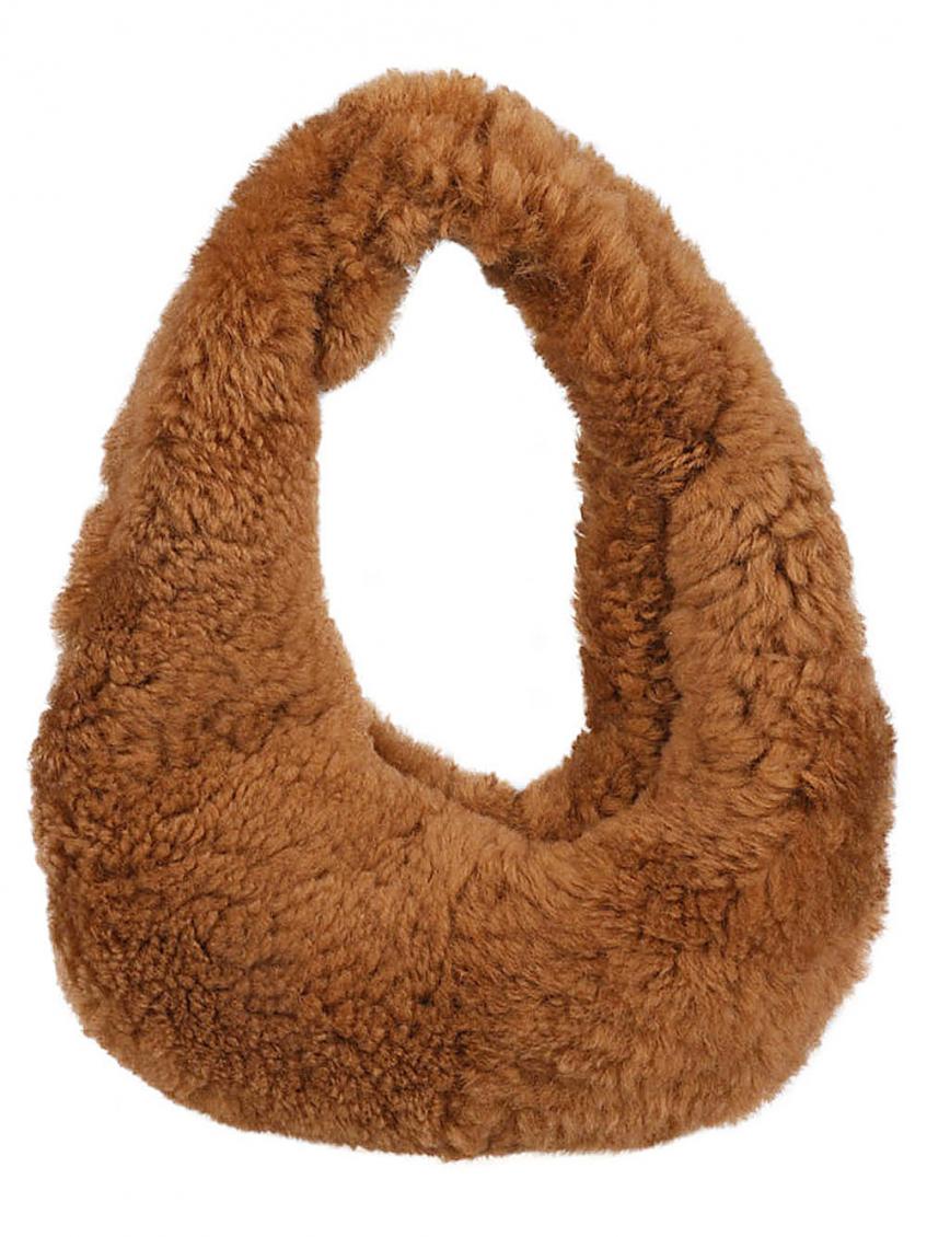 Brown Wool Shoulder Bag 2