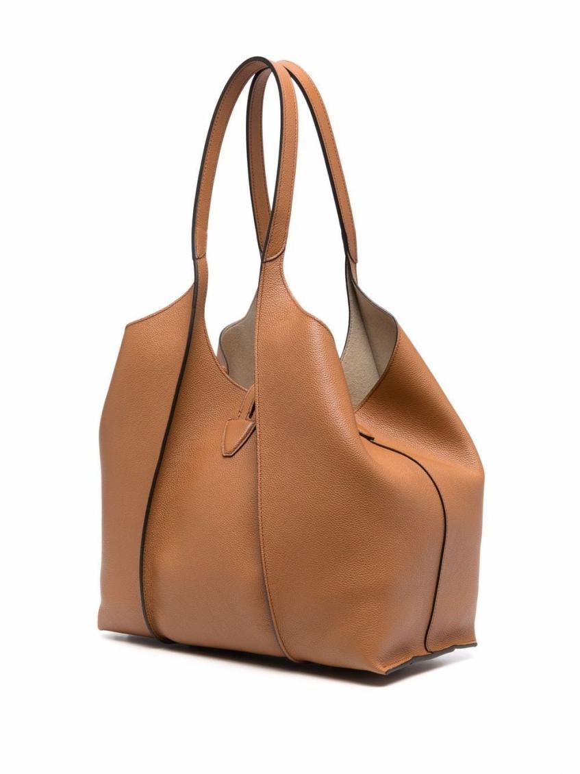 Brown Logo Tote Bag 3