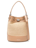 Beige Mondà Vimini Small Bucket Bag 1