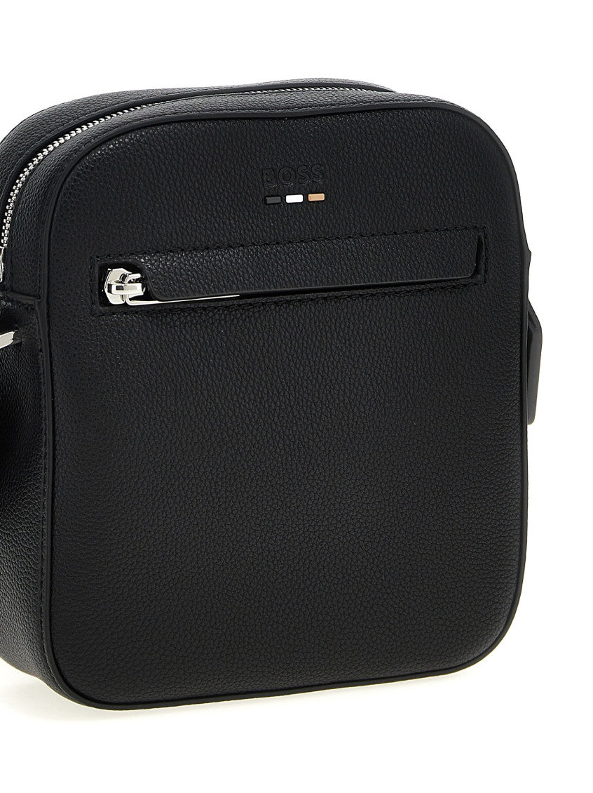 Black logo-debossed Crossbody Bag 3