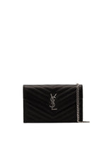 Black Monogram leather wallet on chain 1