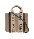 Beige SMALL WOODY TOTE BAG 1