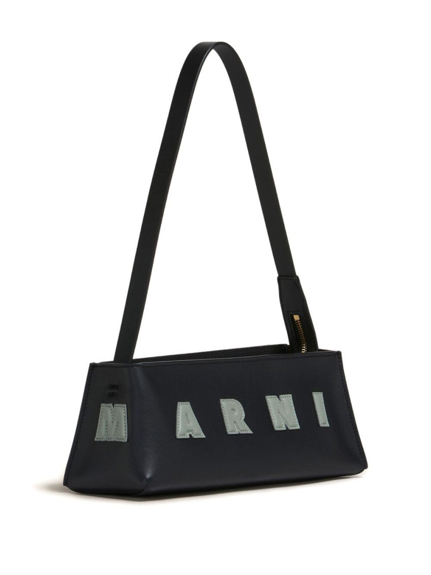 Black Leather Museo Baguette Bag 2