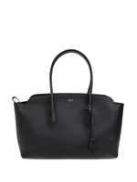 Black Logo Top Zip Large Tote 1