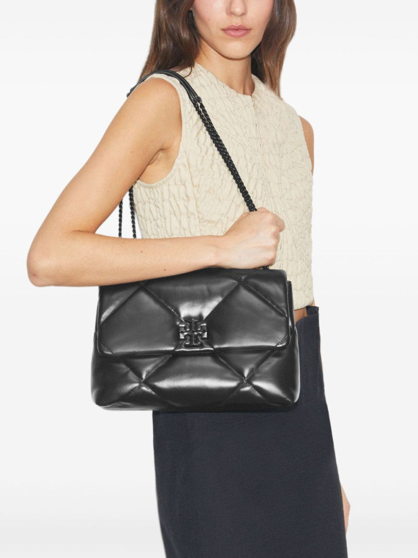Black Kira Diamond Shoulder Bag 5
