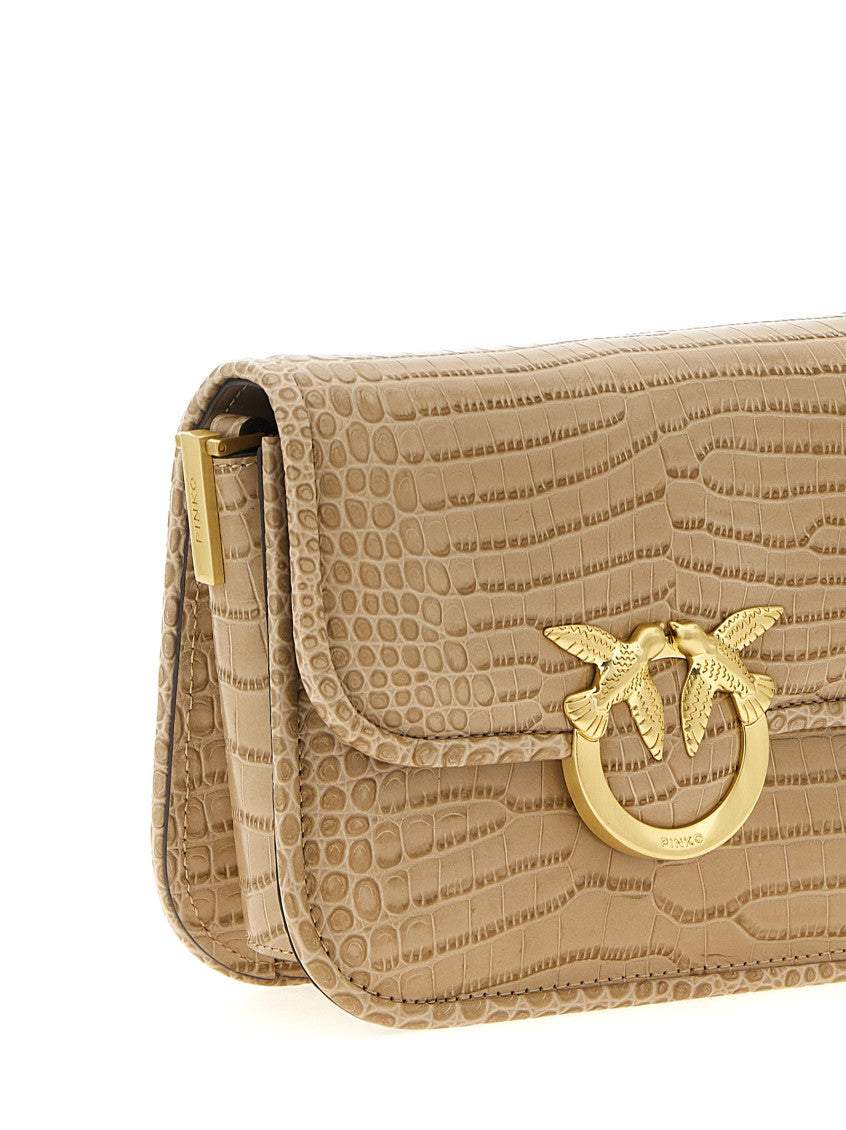 Beige 'Love Box' Mini Shoulder Bag 3