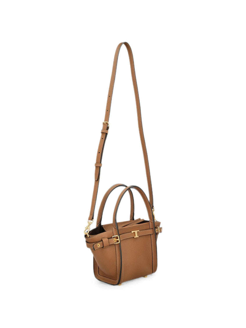 Brown T Signature Top Zip Mini Tote 2