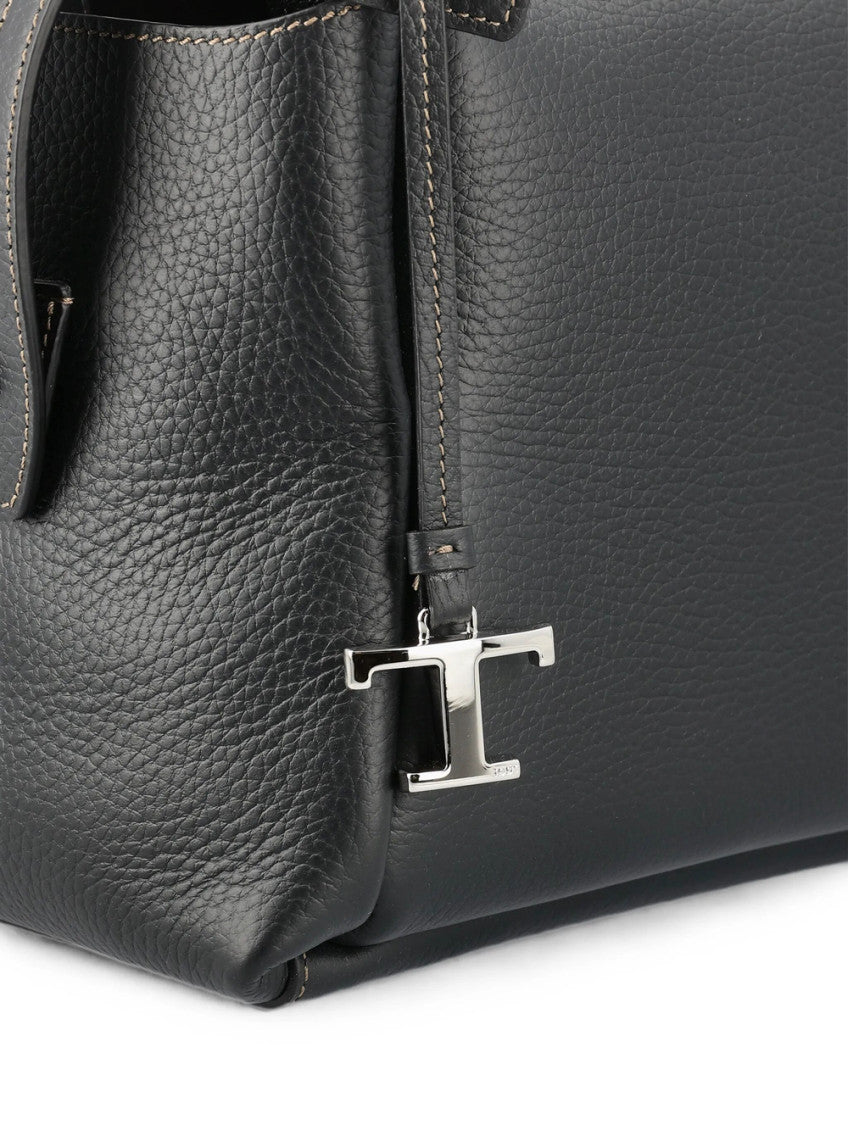 Black Logo Medium Satchel 4
