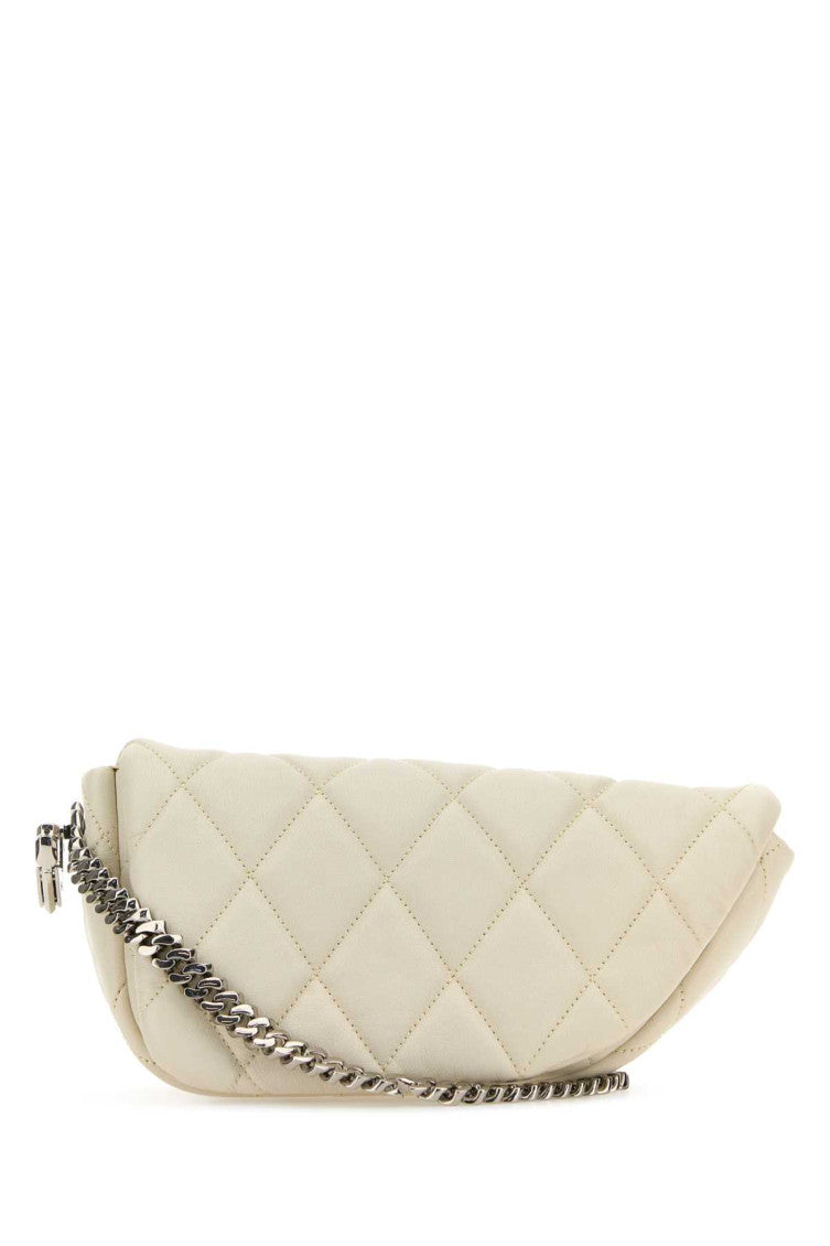 White leather Shield Lock shoulder bag 1