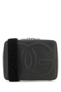 Dark grey leather crossbody bag 1