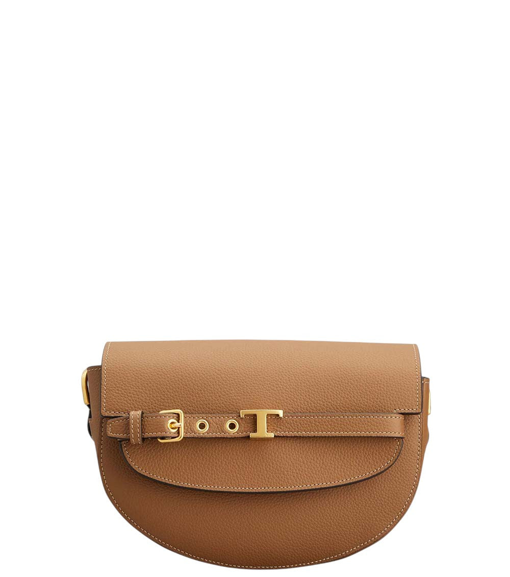 Brown T Signature Mini Crossbody Bag 1