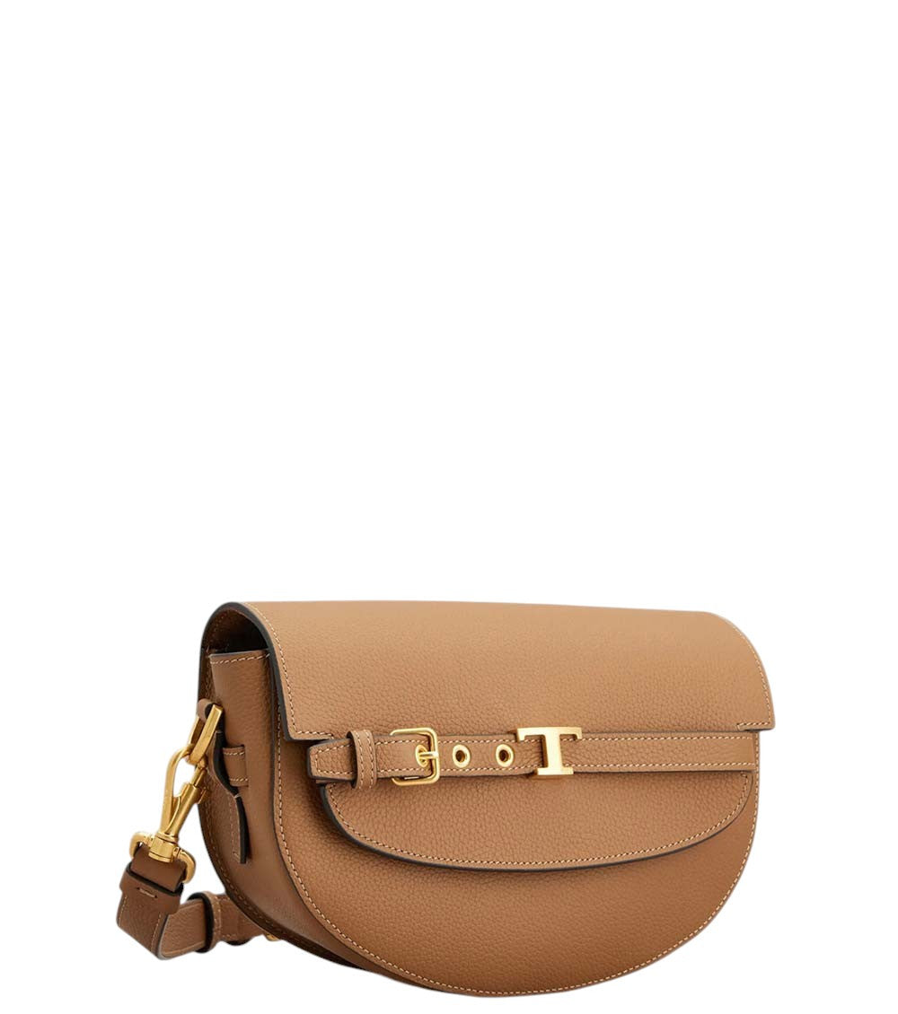 Brown T Signature Mini Crossbody Bag 2