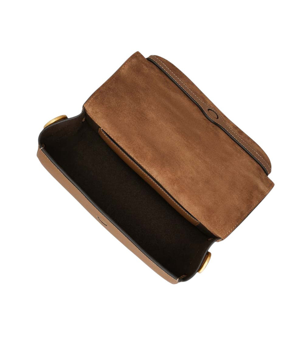 Brown T Signature Mini Crossbody Bag 4