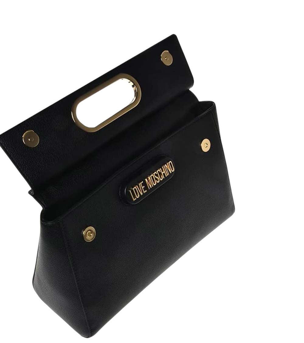 Black Logo Medium Satchel 3