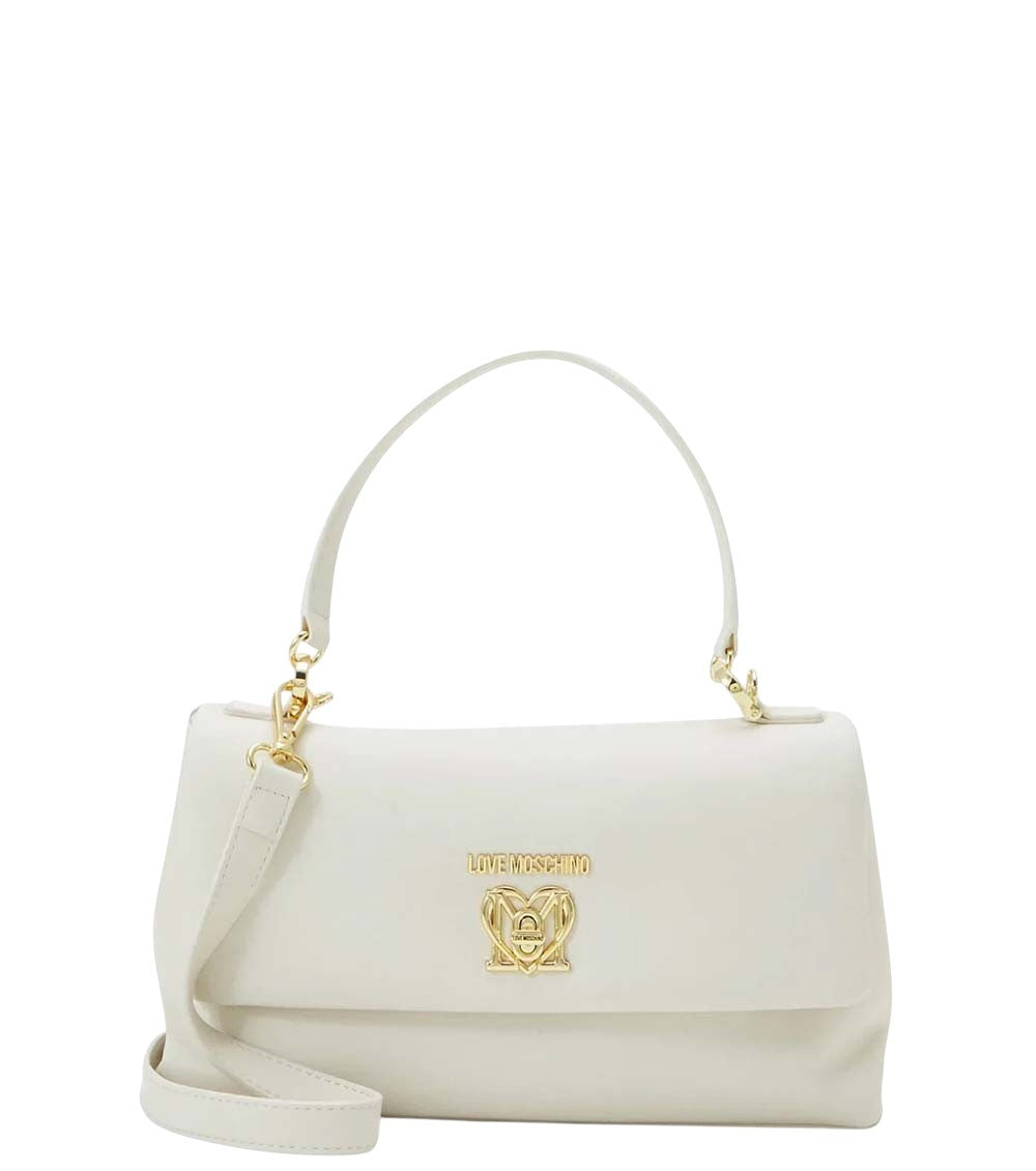 White Heart-Logo Small Satchel 1