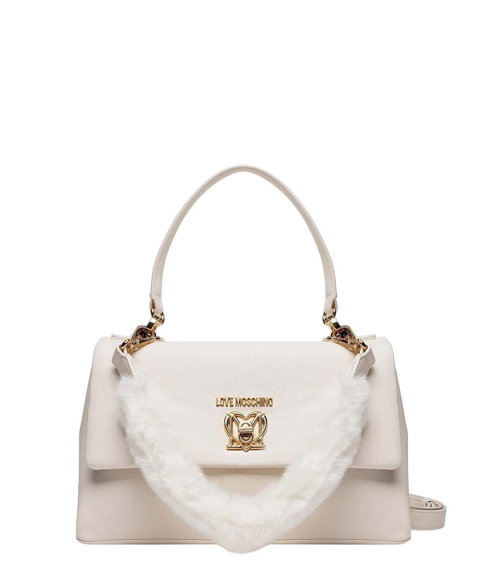 White Heart-Logo Small Satchel 2