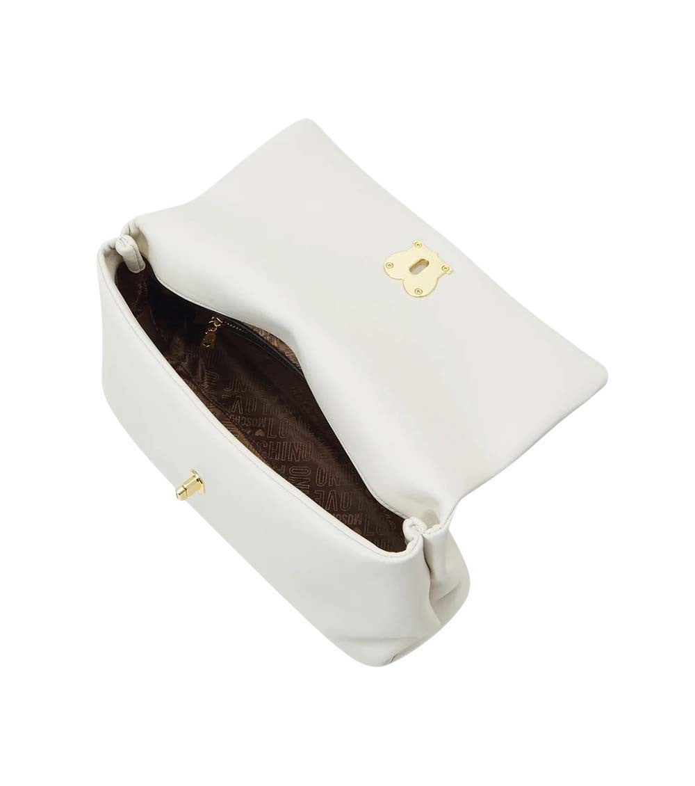 White Heart-Logo Small Satchel 4