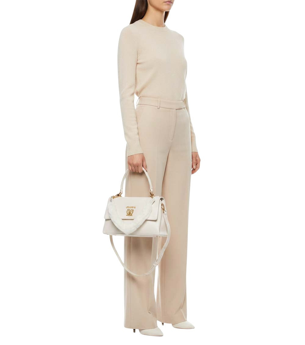 White Heart-Logo Small Satchel 5