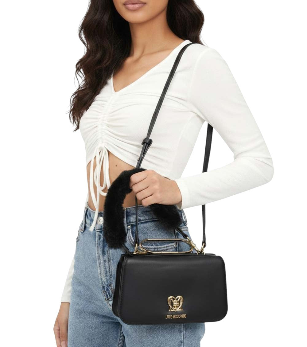 Black Logo Small Shoulder Bag 4