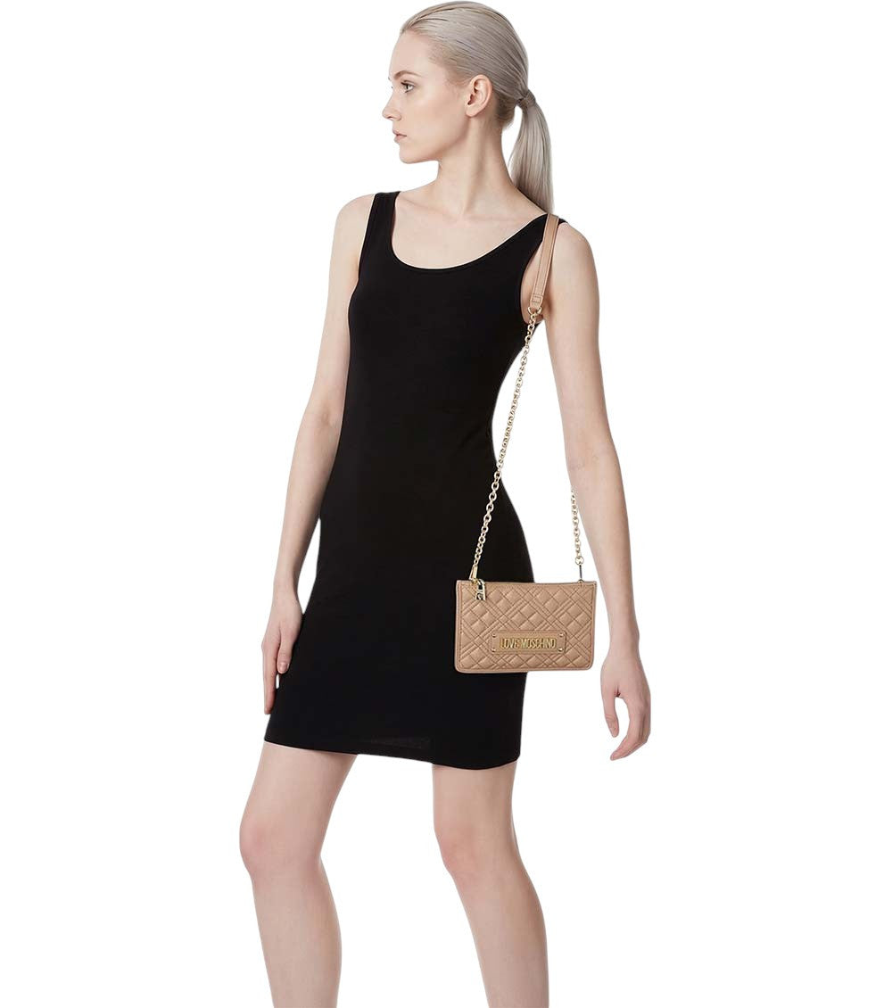 Beige Logo Small Crossbody Bag 4