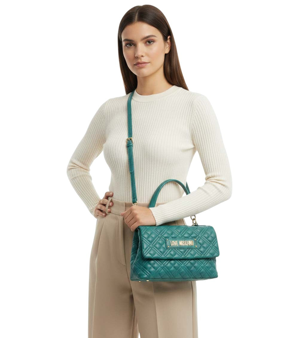 Green Logo Small Satchel 5