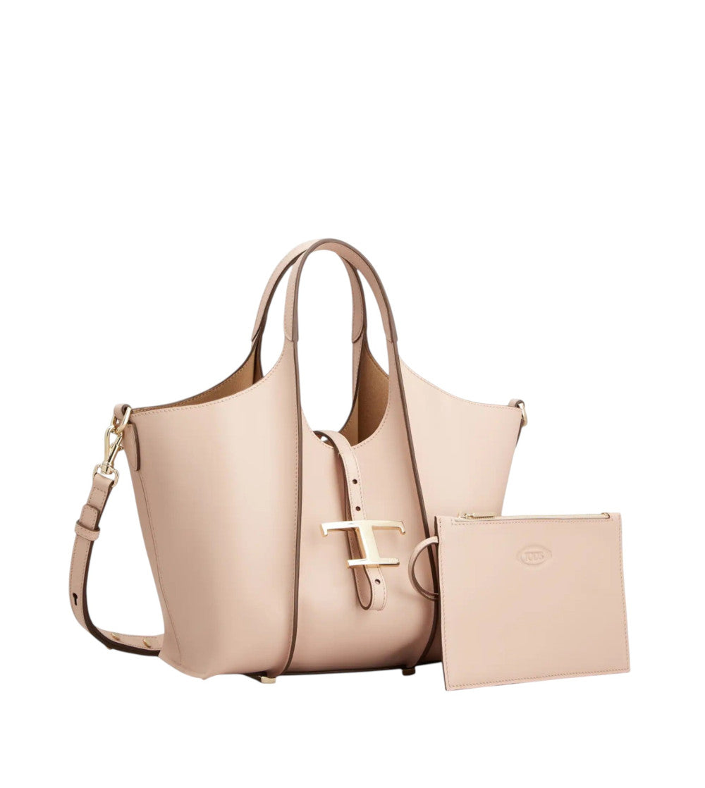 Beige T Timeless Mini Tote 3