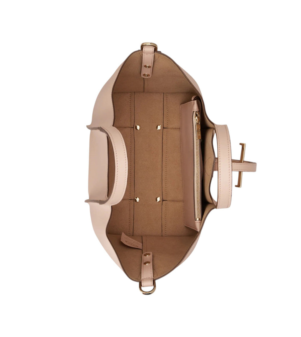 Beige T Timeless Mini Tote 4