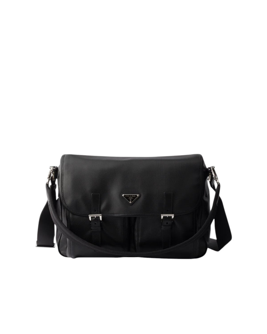 Black Logo Large Crossbody Bag 1