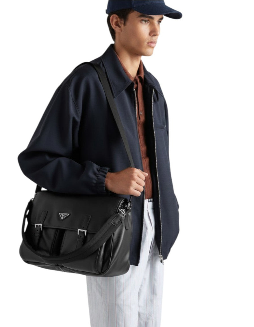 Black Logo Large Crossbody Bag 4