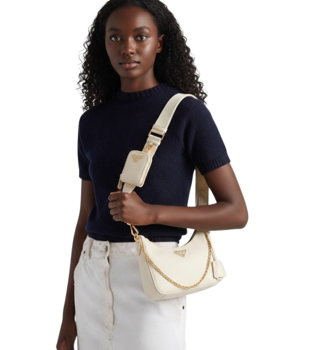 White Logo Small Shoulder Bag 4