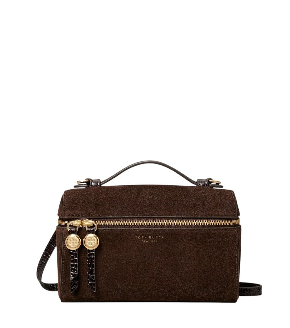 Dark Brown Romy Slim Mini Crossbody Bag 1
