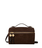 Dark Brown Romy Slim Mini Crossbody Bag 1