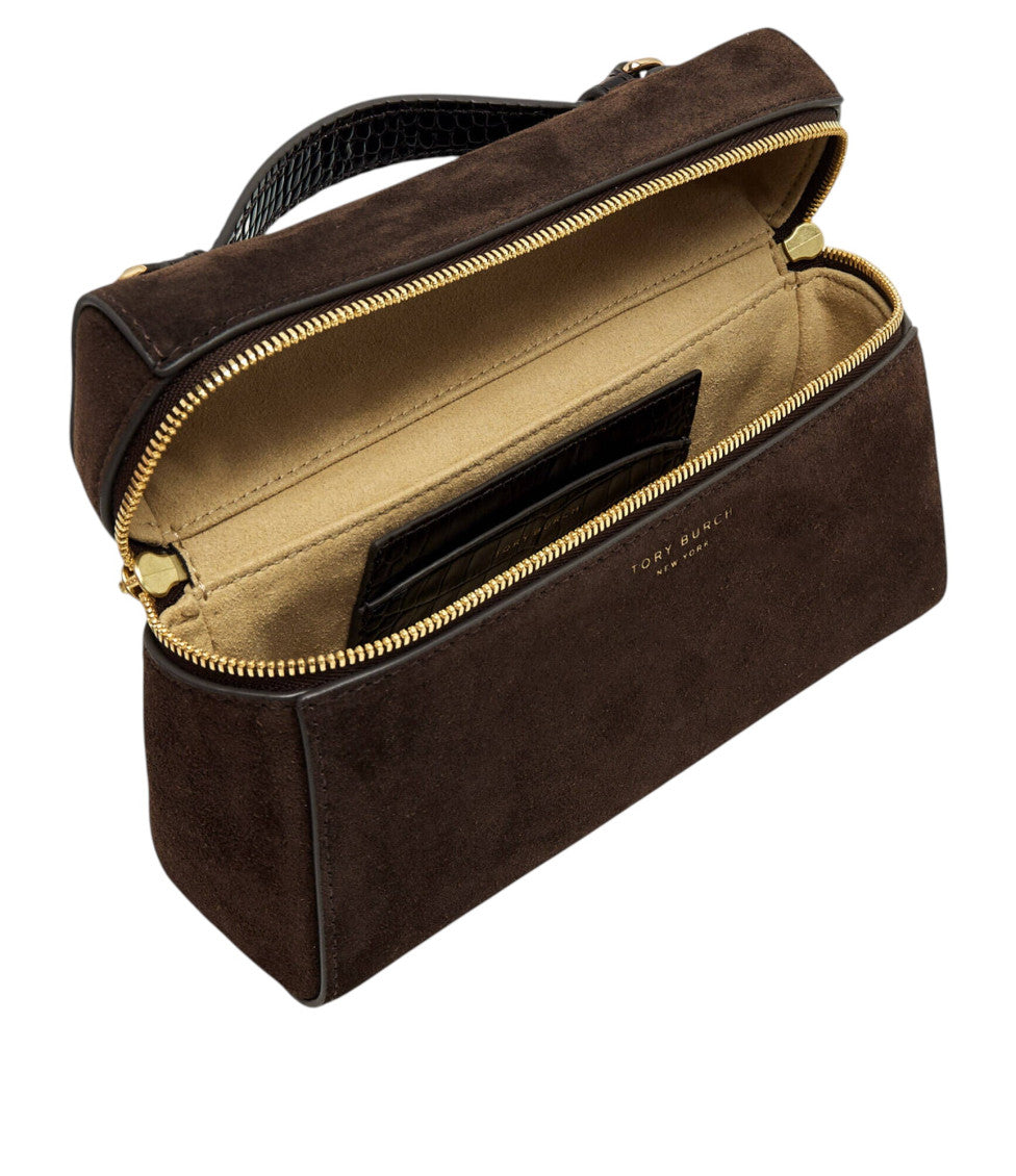 Dark Brown Romy Slim Mini Crossbody Bag 4
