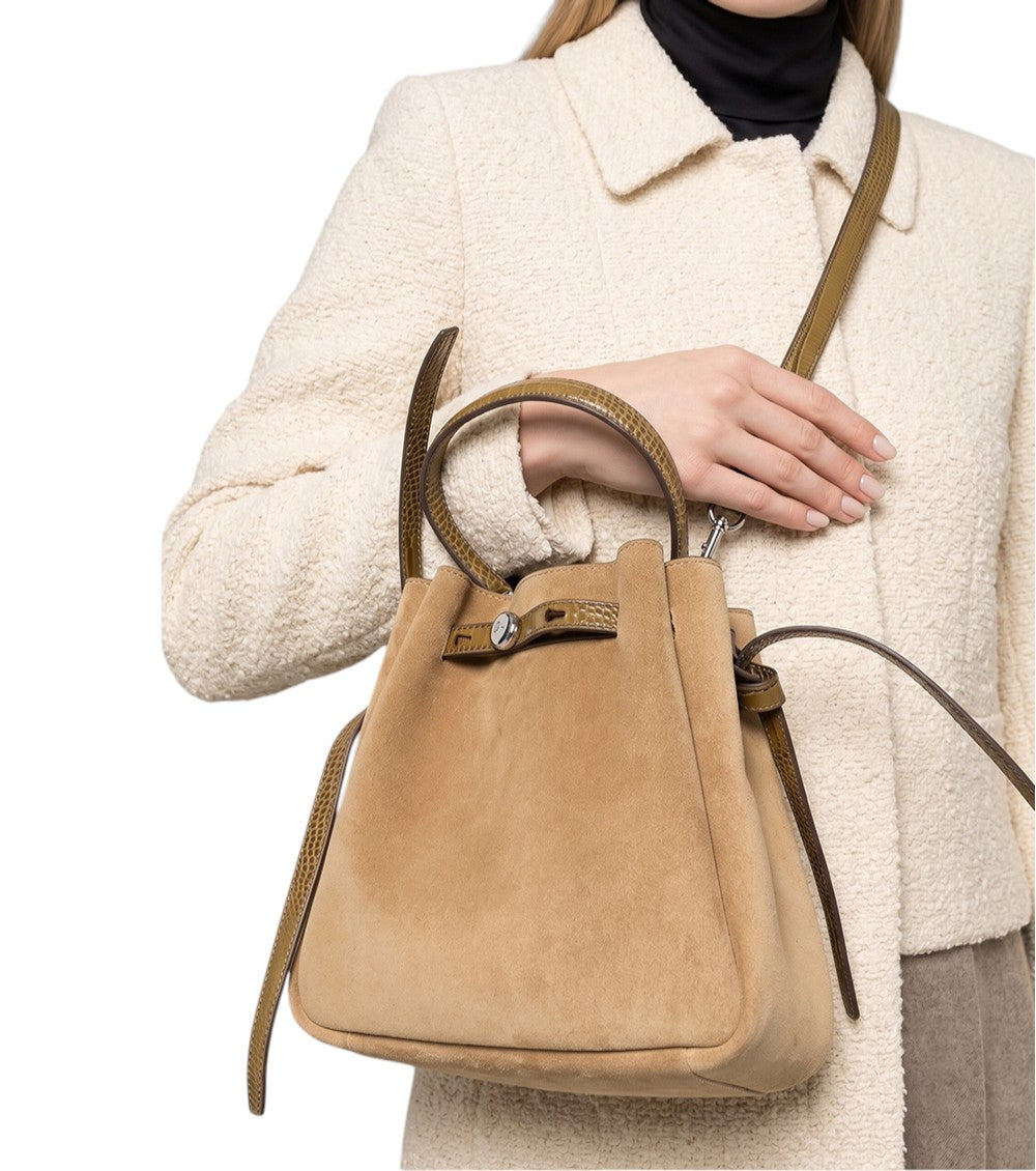 Beige Romy Small Bucket Bag 4