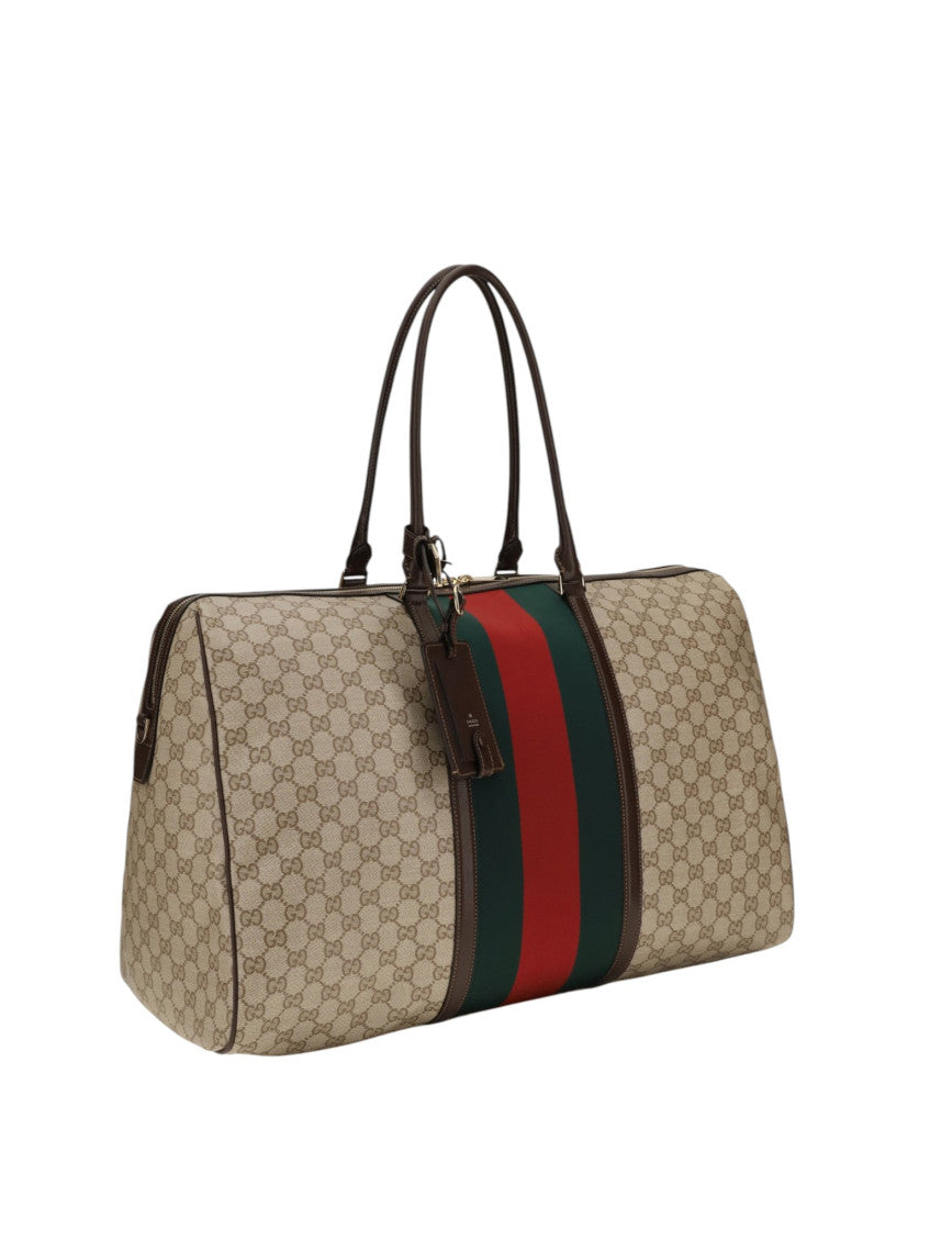 Beige GG Medium Duffle Bag 2